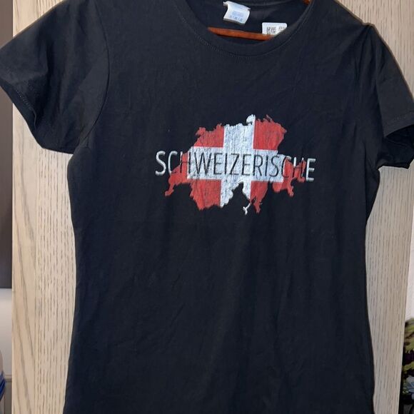 Switzerland Map Flag Souvenir - Distressed Schweizerische T-Shirt - Picture 2 of 5